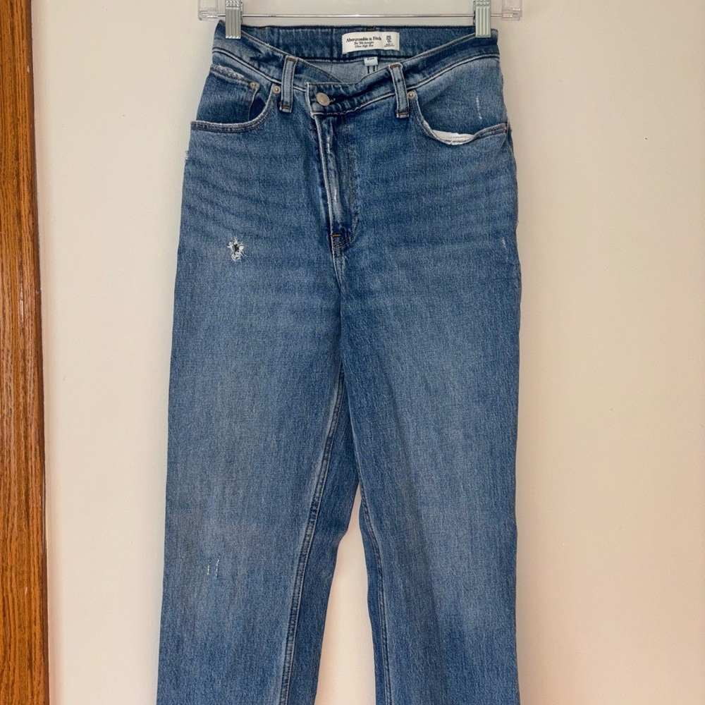 Abercrombie & Fitch Blue Straight Leg Jeans